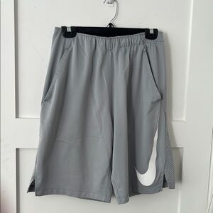 Nike Gray and White Athletic Shorts Lightweight Performance